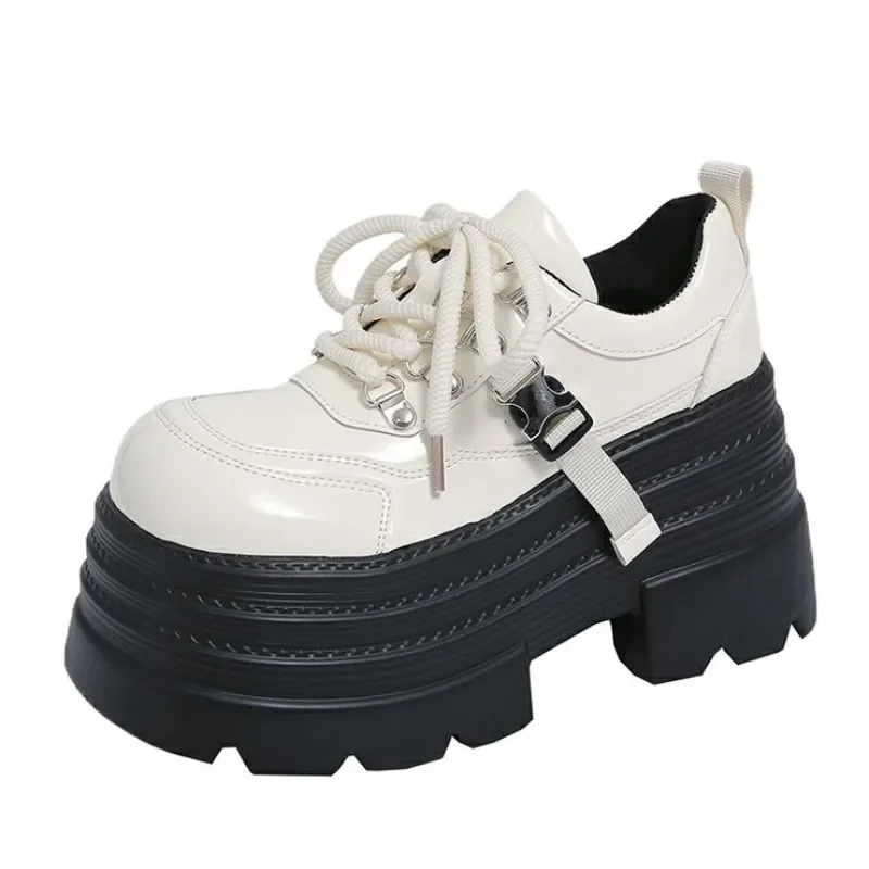 10CM Women Leather Platform Sneakers Spring Ladies Wedge Heels Chunky Shoes Pumps Woman Lace-Up Thick Sole Casual Walking Shoes
10CM Women Leather Platform Sneakers Spring Ladies Wedge Heels Chunky Shoes Pumps Woman Lace-Up Thick Sole Casual Walking Shoes