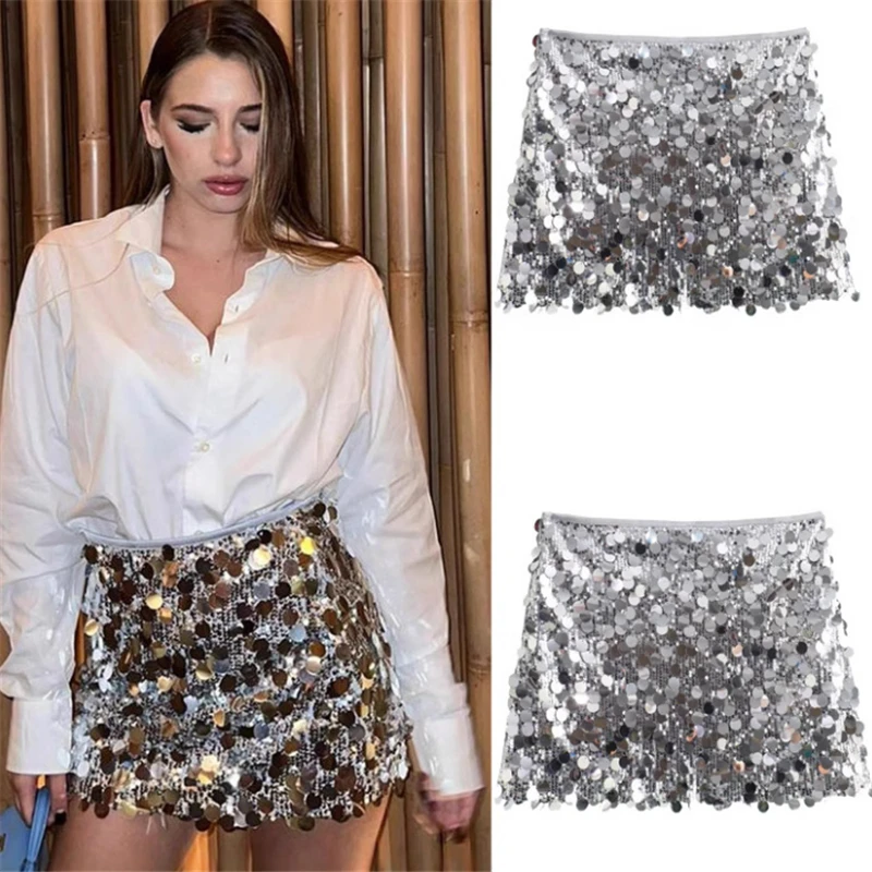 Women Mini Skirt Summer Fashion Shiny Sequins Bottoms Slim Fit Summer Bodycon Skirt Clubwear for Party
Women Mini Skirt Summer Fashion Shiny Sequins Bottoms Slim Fit Summer Bodycon Skirt Clubwear for Party