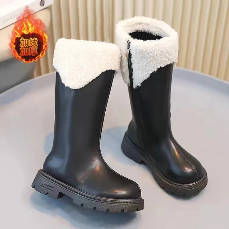 Autumn Winter Girls Leather Boots 2025 Soft Soled Kids Fashion Princess Boots Non-slip Outdoor Plush Warm Comfort Children Boots
Autumn Winter Girls Leather Boots 2025 Soft Soled Kids Fashion Princess Boots Non-slip Outdoor Plush Warm Comfort Children Boots
