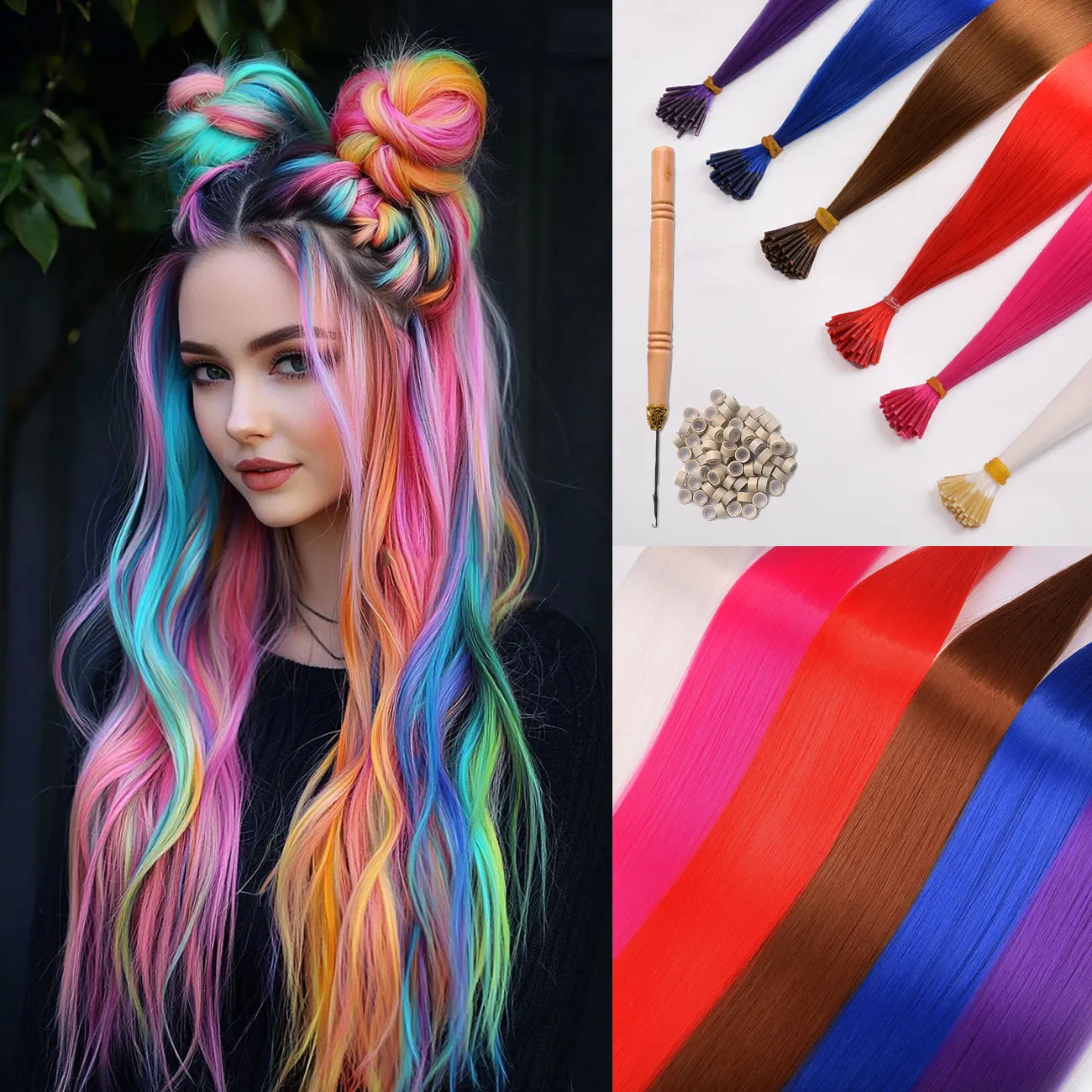 SUNFAY Straight I Tip Color Hair Extensions 0.5g/Strand 20"Inch Natural Fusion Synthetic Hair Keratin Capsule Purple blue
SUNFAY Straight I Tip Color Hair Extensions 0.5g/Strand 20"Inch Natural Fusion Synthetic Hair Keratin Capsule Purple blue