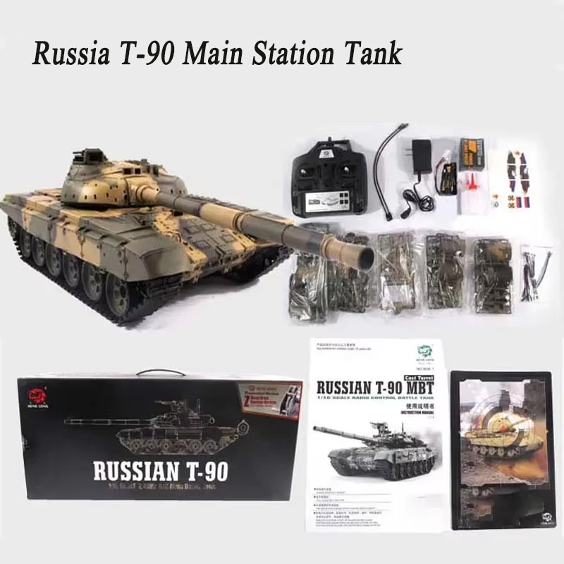 HENG LONG 1/16 7.0 Metal Russia T-90 Main Station Tank RC Tank Model 3938 W/ 360° Turret Toucan Simulation Model TH17847-SMT8
HENG LONG 1/16 7.0 Metal Russia T-90 Main Station Tank RC Tank Model 3938 W/ 360° Turret Toucan Simulation Model TH17847-SMT8