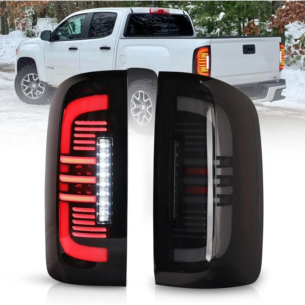 Taillights for 2015-2022 Chevy Colorado - Full LED Tube Rear Tail Lights for 15-22 Colorado Brake Lamps Black Smoke Lens
Taillights for 2015-2022 Chevy Colorado - Full LED Tube Rear Tail Lights for 15-22 Colorado Brake Lamps Black Smoke Lens