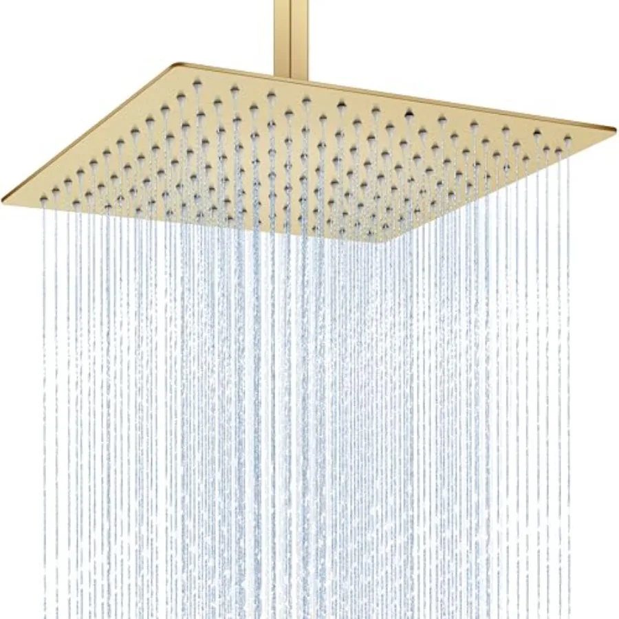 Ra Shower Head Staless Steel Large Rafall Shower Head High Pressure Bathroom Waterfall Square Showerhead Ceilg or Wall Mount
Ra Shower Head Staless Steel Large Rafall Shower Head High Pressure Bathroom Waterfall Square Showerhead Ceilg or Wall Mount