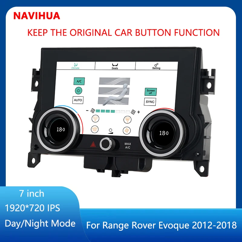Экран переменного тока для Range Rover Evoque L538 2012-2018, панель кондиционера, 3D сенсорный экран, климат-контроль, оригинальная функция Android 
Экран переменного тока для Range Rover Evoque L538 2012-2018, панель кондиционера, 3D сенсорный экран, климат-контроль, оригинальная функция Android