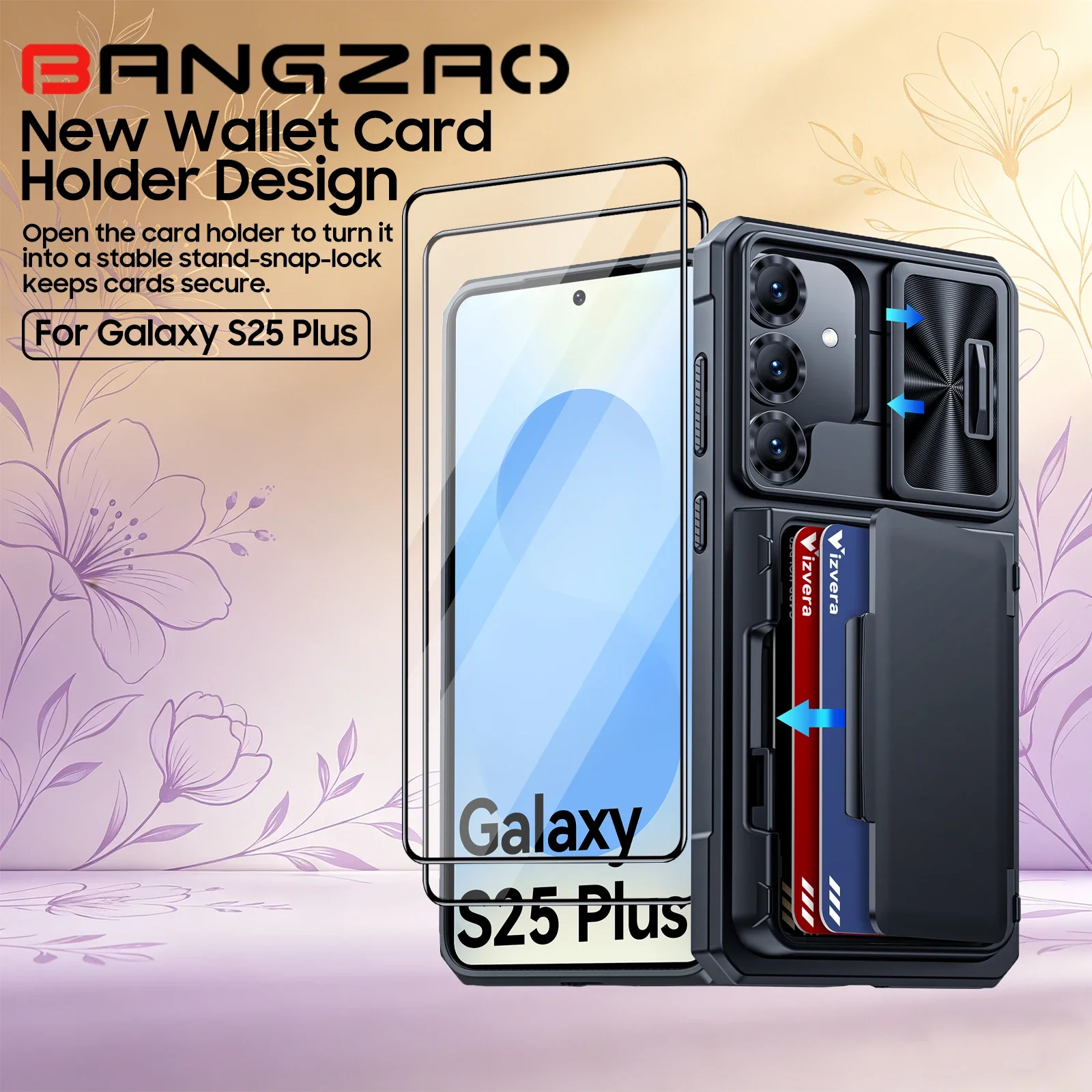 For Samsung S25 Plus Phone Case with RFID Card Slot & Lens Protector, Shockproof Cover - Great Mother's Day Present-Black
For Samsung S25 Plus Phone Case with RFID Card Slot & Lens Protector, Shockproof Cover - Great Mother's Day Present-Black