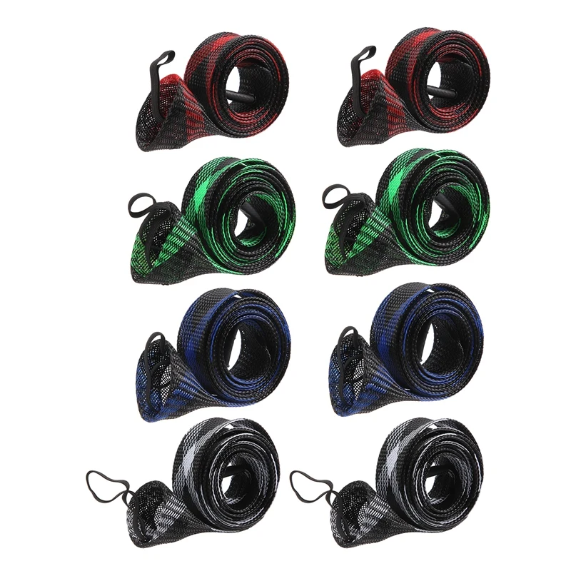 8Pcs Fishing Rod Sleeve Sock,Fishing Rod Cover Scalable Braided Mesh Rod Sleeve Fishing Tools Accessories With Lanyard
8Pcs Fishing Rod Sleeve Sock,Fishing Rod Cover Scalable Braided Mesh Rod Sleeve Fishing Tools Accessories With Lanyard