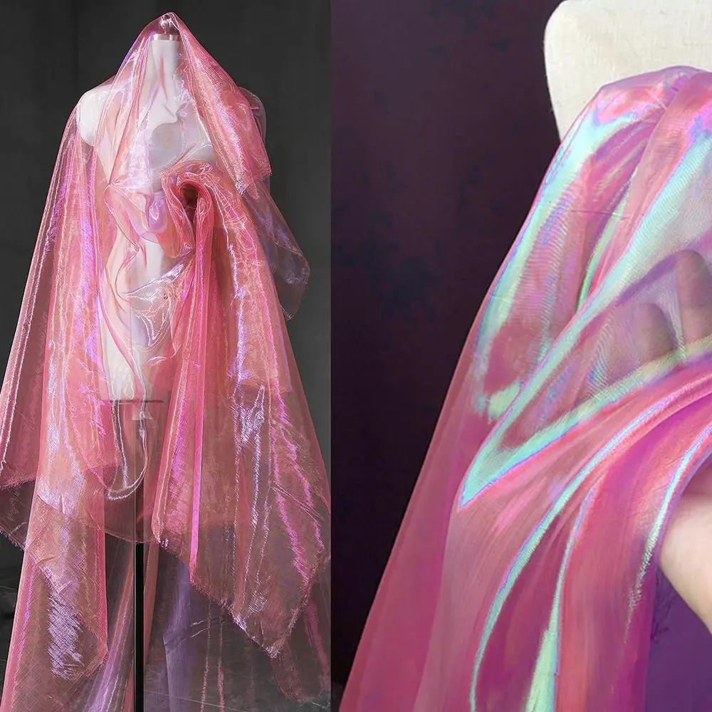 Handmade Materials Shiny Laser Tulle Transparent Thin Organza Fabrics Decor Voile Wedding
Handmade Materials Shiny Laser Tulle Transparent Thin Organza Fabrics Decor Voile Wedding
