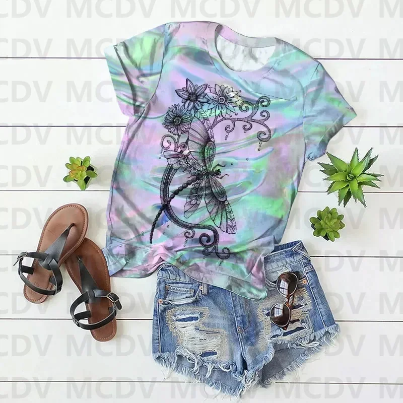 Women's Sunflower Butterfly Oil Painting Print Casual Crew Neck T-shirt 3D Printed Summer Women's T Shirts
Women's Sunflower Butterfly Oil Painting Print Casual Crew Neck T-shirt 3D Printed Summer Women's T Shirts