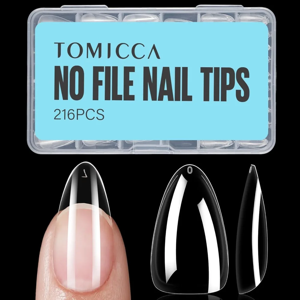 US Shipping Medium Almond Acrylic Nail Tips 216Pcs Full Cover Clear False Nails Extension Kit for Salon DIY
US Shipping Medium Almond Acrylic Nail Tips 216Pcs Full Cover Clear False Nails Extension Kit for Salon DIY