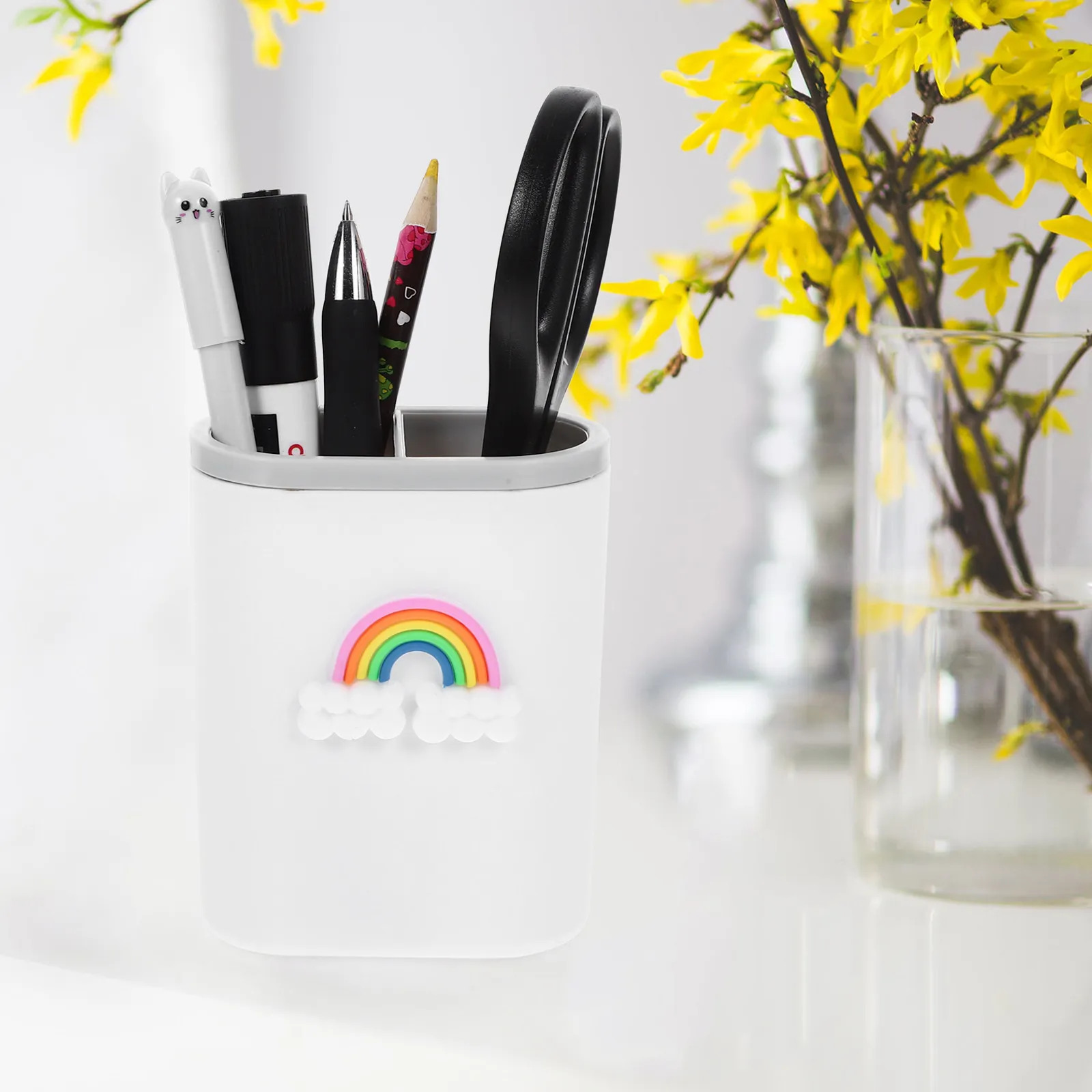 2Pcs Pencil Holder Desk Organizer Storage Box for Pens Makeup Brushes Office Supplies Desktop Decoration Cute Accessories Tidy
2Pcs Pencil Holder Desk Organizer Storage Box for Pens Makeup Brushes Office Supplies Desktop Decoration Cute Accessories Tidy