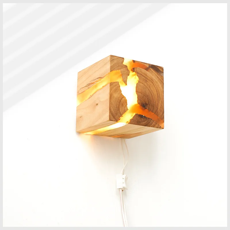 Elm resin square wall lamp cracker wood grain wall lamp corridor square wooden dining bar bedside small night lamp
Elm resin square wall lamp cracker wood grain wall lamp corridor square wooden dining bar bedside small night lamp