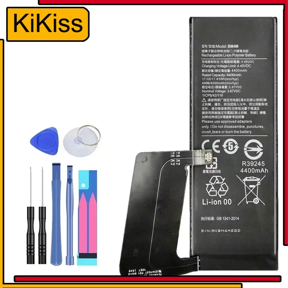 4400mAh KiKiss Powerful Battery BM4M For Xiaomi Mi 10 Pro 5G Bateria Batteries + Gift Tools
4400mAh KiKiss Powerful Battery BM4M For Xiaomi Mi 10 Pro 5G Bateria Batteries + Gift Tools
