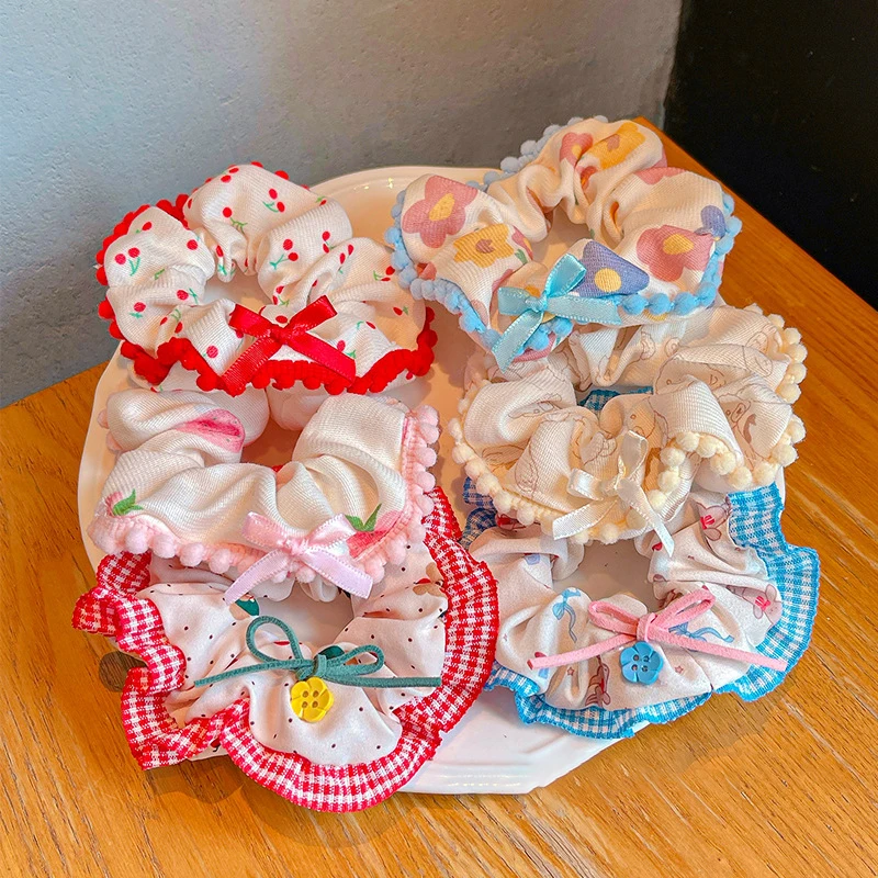 Women's Hair Scrunchies Lace Edges Sweet Cute Kawaii Floral Buttons Fashionable Versatile Headband Cherry Hair Accessories
Women's Hair Scrunchies Lace Edges Sweet Cute Kawaii Floral Buttons Fashionable Versatile Headband Cherry Hair Accessories