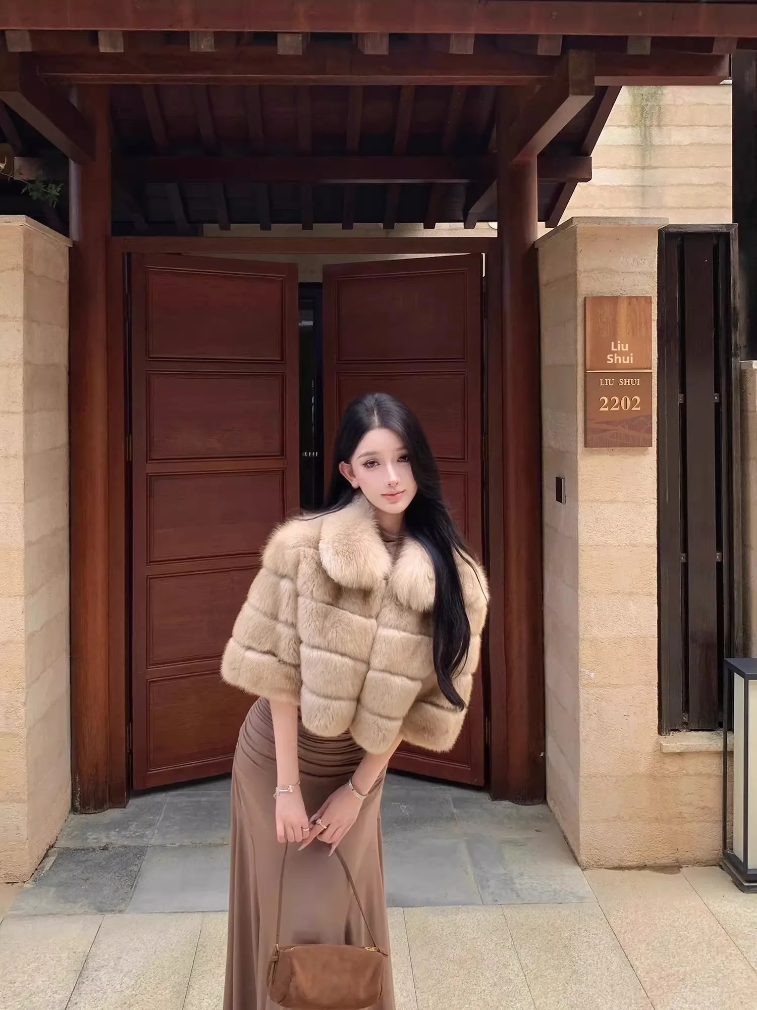 Warmth -Resistant Short Coat Vintage Style Faux Fur Doll Collar Slim Fit Outerwear for Women Polyester Fiber Five-Quarter ...
Warmth -Resistant Short Coat Vintage Style Faux Fur Doll Collar Slim Fit Outerwear for Women Polyester Fiber Five-Quarter ...