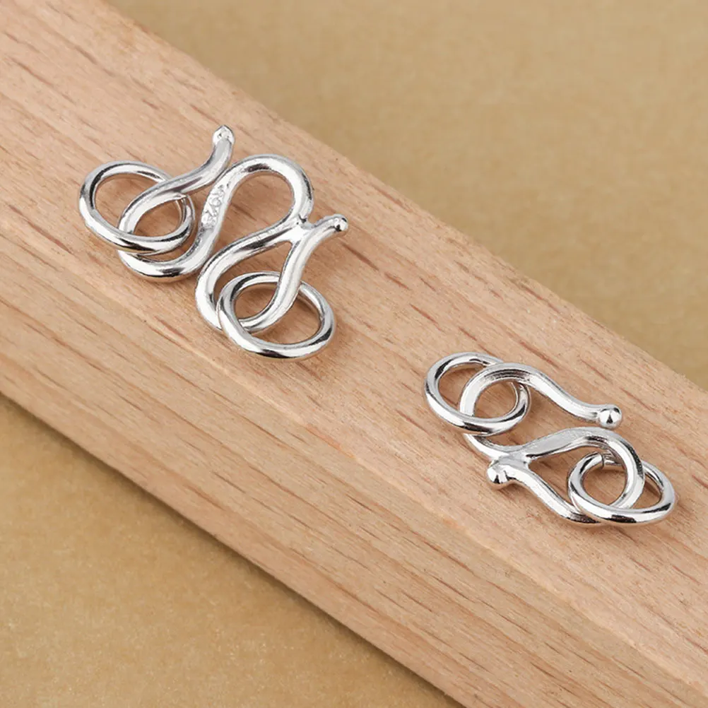 DIY Silver Jewelry Accessories S W Shaped Clasps Bulk Sterling Silver for Bracelet Necklace Making Jewelry Parts 
DIY Silver Jewelry Accessories S W Shaped Clasps Bulk Sterling Silver for Bracelet Necklace Making Jewelry Parts