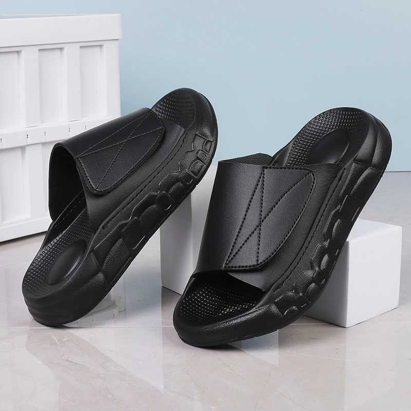 Summer Leather Men Slippers Platform Home Slippers Indoor Bathroom Non Slip Soft Sole Beach Sandals Men Outdoor Slides Flip Flop
Summer Leather Men Slippers Platform Home Slippers Indoor Bathroom Non Slip Soft Sole Beach Sandals Men Outdoor Slides Flip Flop