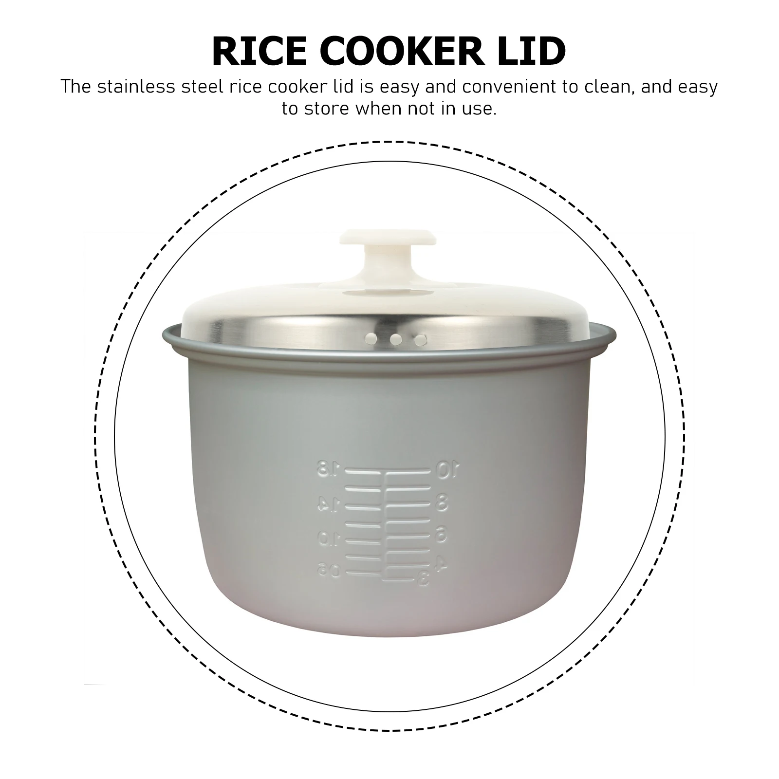 Rice Cooker Lid Stainless Steel Pot Cover 4L Capacity Easy Clean Kitchen Supplies Reusable Metal Lids Efficient Cooking Tools
Rice Cooker Lid Stainless Steel Pot Cover 4L Capacity Easy Clean Kitchen Supplies Reusable Metal Lids Efficient Cooking Tools