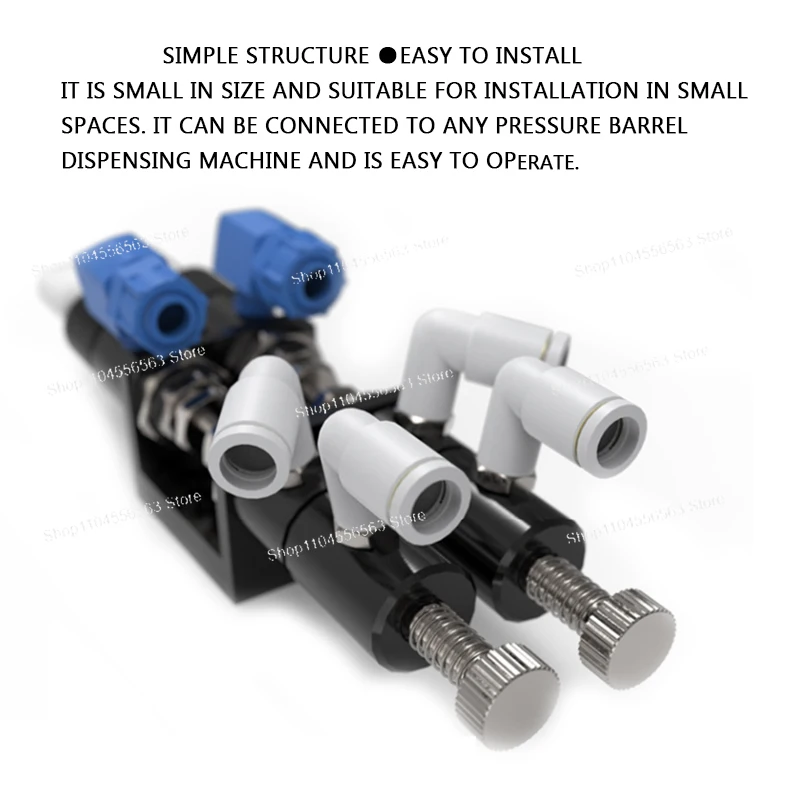 Precision Double-Liquid Suction Dispensing Valve - For AB Glue & Epoxy Glue Dispensing
Precision Double-Liquid Suction Dispensing Valve - For AB Glue & Epoxy Glue Dispensing