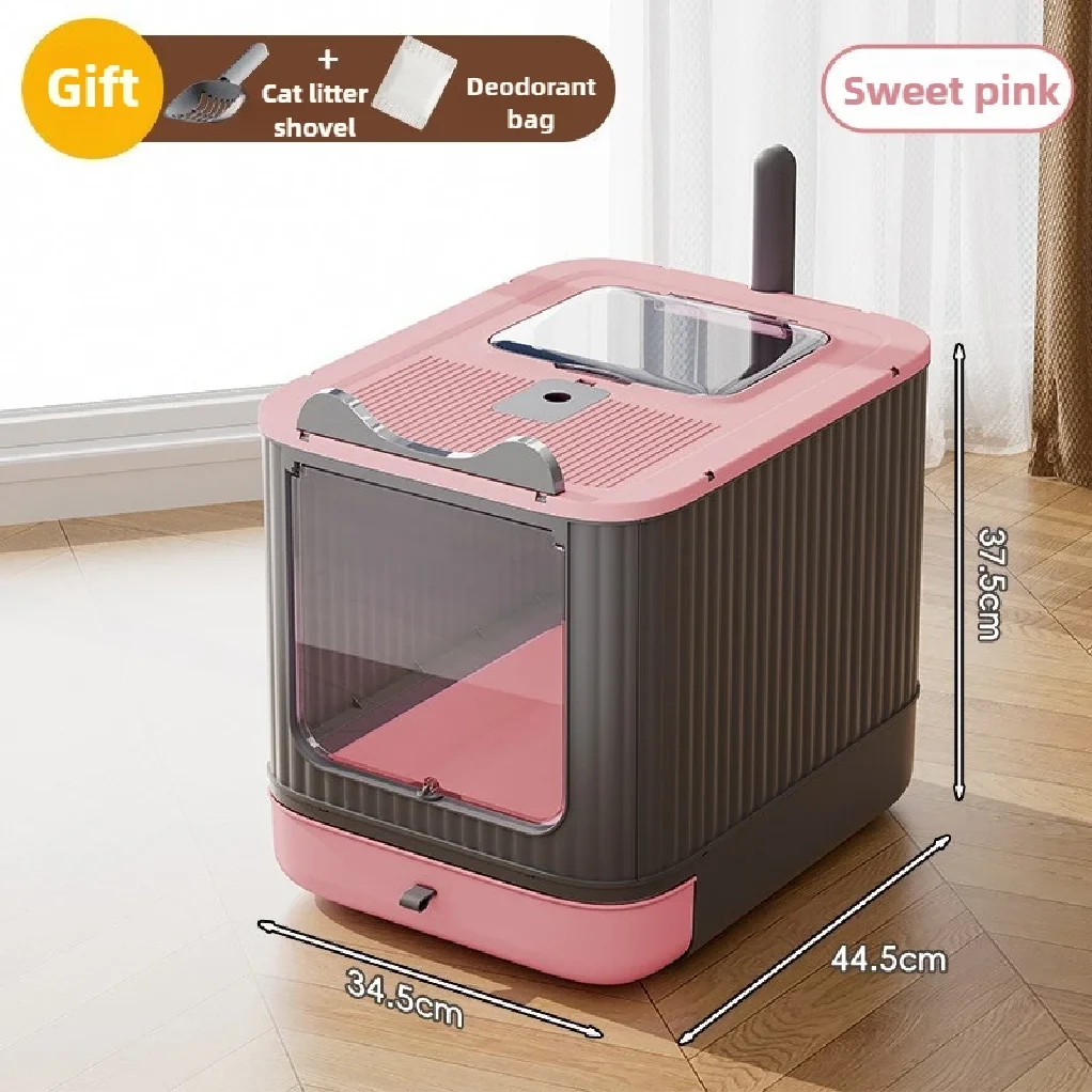 Cat litter basin oversized splash-proof fully enclosed cat toilet sterilization deodorant drawer cat litter basin cat litter box
Cat litter basin oversized splash-proof fully enclosed cat toilet sterilization deodorant drawer cat litter basin cat litter box