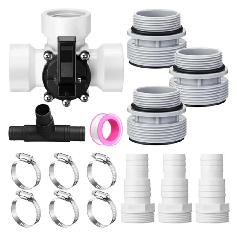 ABWZ-Hose Adapters Sealing Rings 1.5" 3 Way Valve Conversion Set Pool Maintenance Part With Hose Clamps Suitable For Filter 517C
ABWZ-Hose Adapters Sealing Rings 1.5" 3 Way Valve Conversion Set Pool Maintenance Part With Hose Clamps Suitable For Filter 517C