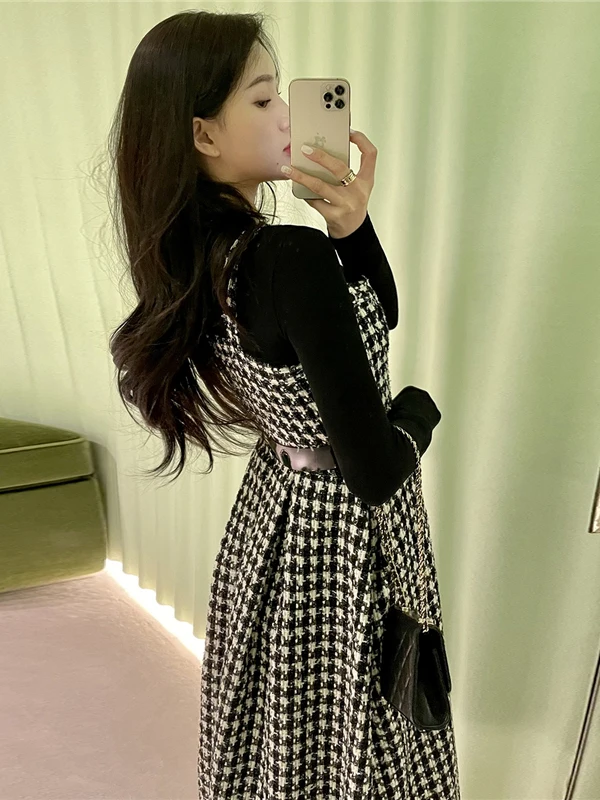 Spring 2026 Women's Hepburn Style Off-Shoulder Dress Plaid Fashion Long Skirt Casual High Waist Polyester Viscose No Elastic
Spring 2026 Women's Hepburn Style Off-Shoulder Dress Plaid Fashion Long Skirt Casual High Waist Polyester Viscose No Elastic