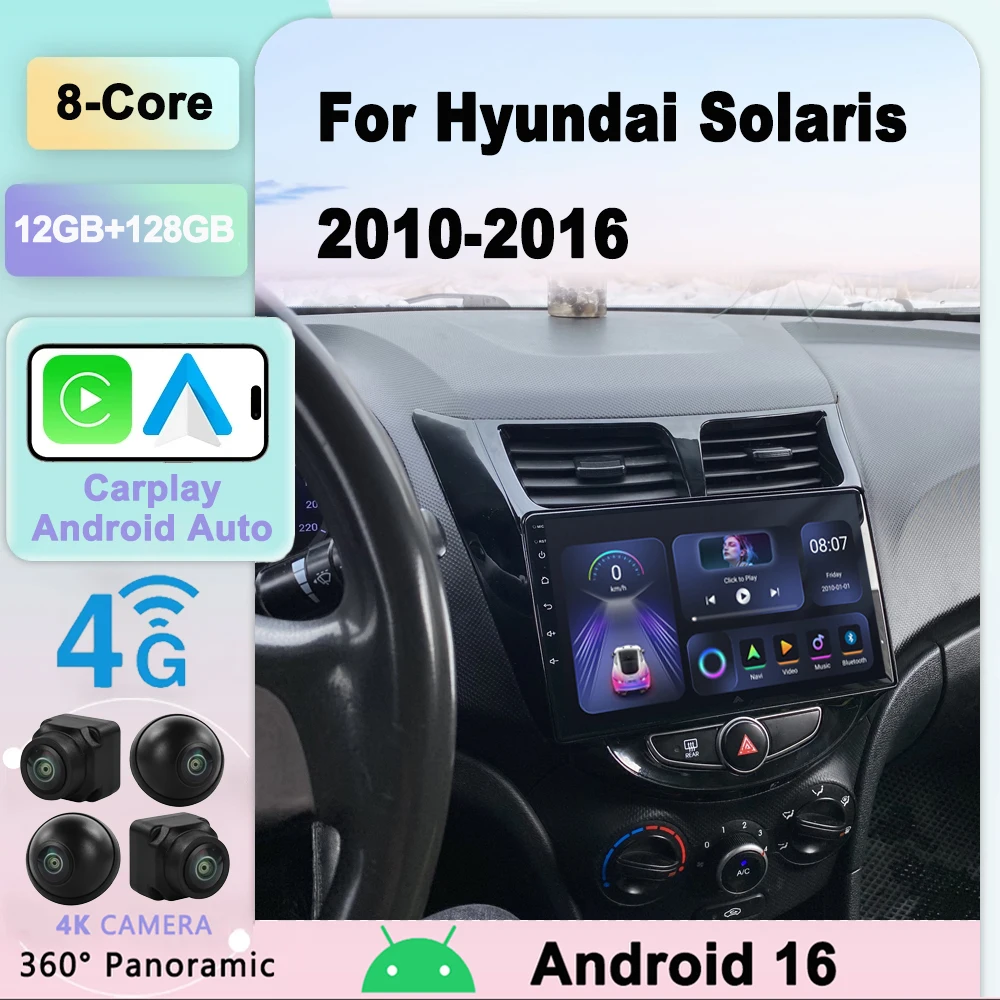 Android 16 Carplay Car Radio for Hyundai Solaris 2010 2011-2016 multimedia player GPS Navigation 2din autoradio 8core 8G+128G
Android 16 Carplay Car Radio for Hyundai Solaris 2010 2011-2016 multimedia player GPS Navigation 2din autoradio 8core 8G+128G