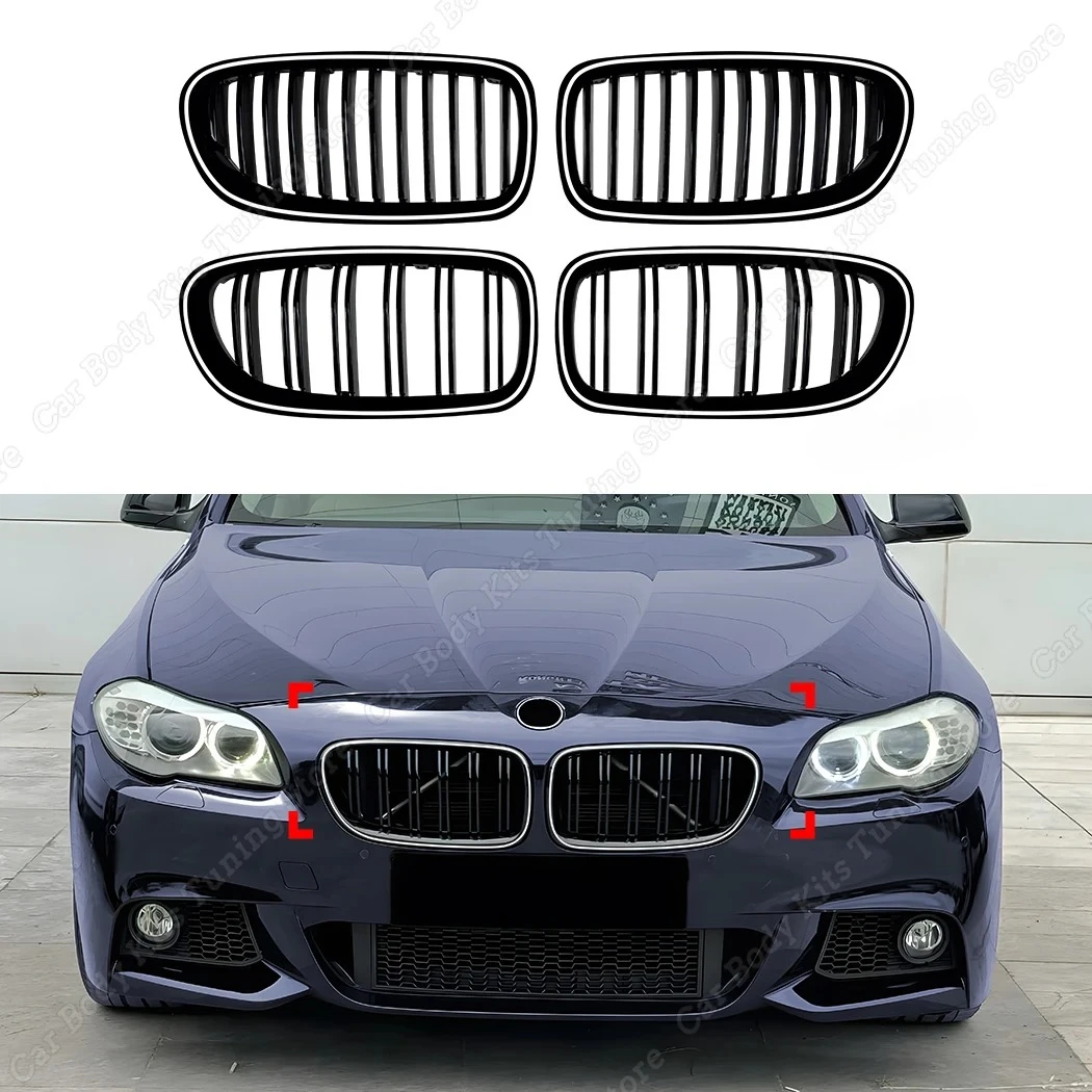 Gloss Black Front Bumper Racing Luminous Grille Single Double Slat For BMW 5 Series F10 F11 2010-2017 Replacements Body Kits
Gloss Black Front Bumper Racing Luminous Grille Single Double Slat For BMW 5 Series F10 F11 2010-2017 Replacements Body Kits