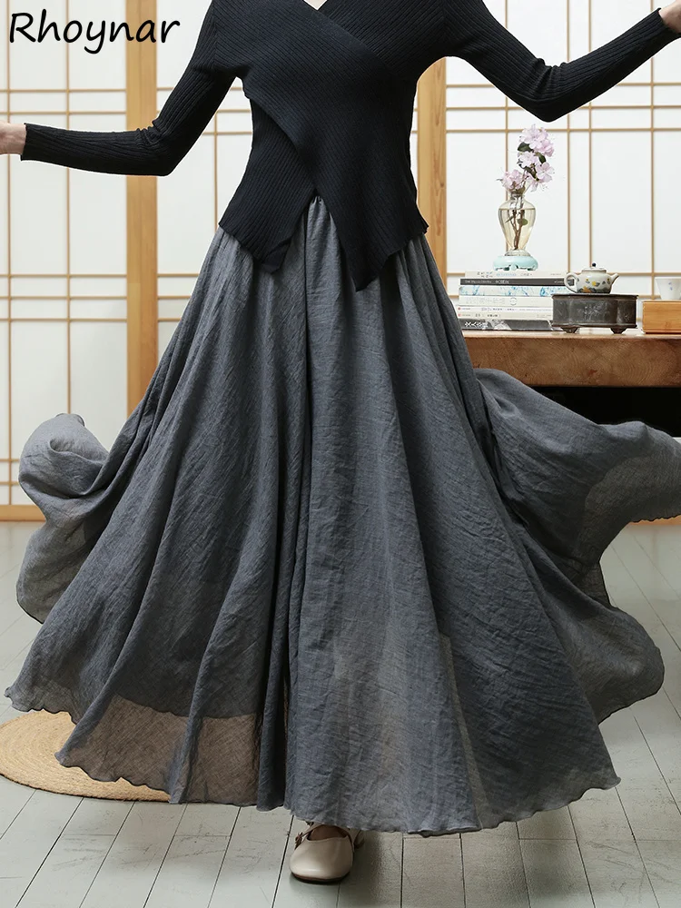 8 Colors Loose Skirts Women Maxi Gentle Literary Vintage Solid Temperament Thin Summer High Waist Elegant Ladies Draped Faldas
8 Colors Loose Skirts Women Maxi Gentle Literary Vintage Solid Temperament Thin Summer High Waist Elegant Ladies Draped Faldas