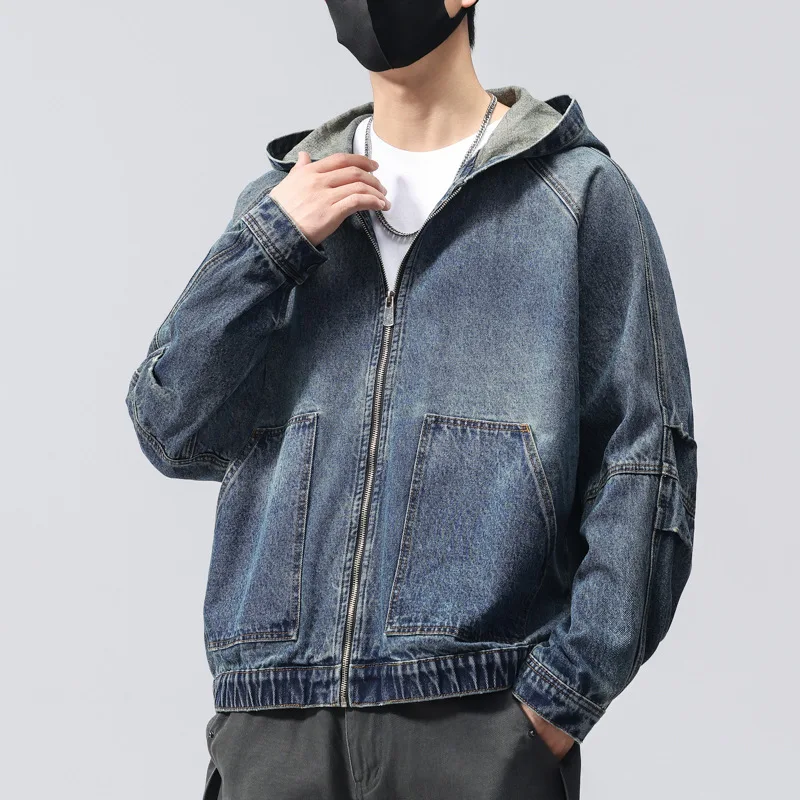 2026 men's autumn new fashion casual hooded denim jacket
2026 men's autumn new fashion casual hooded denim jacket