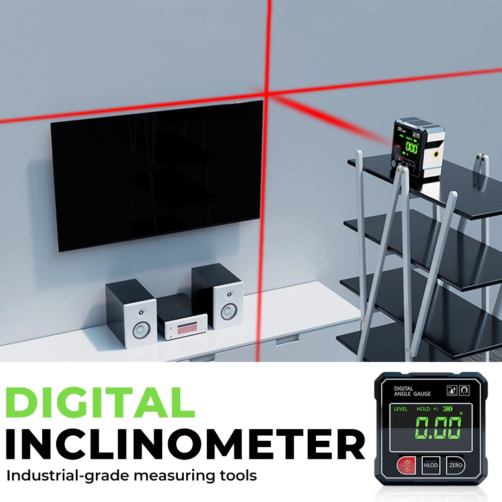 One-line Laser Digital Protractor Inclinometer Laser Level Ruler Inclinometer 4-sided Magnetic Suction Goniometer Angle Finder
One-line Laser Digital Protractor Inclinometer Laser Level Ruler Inclinometer 4-sided Magnetic Suction Goniometer Angle Finder