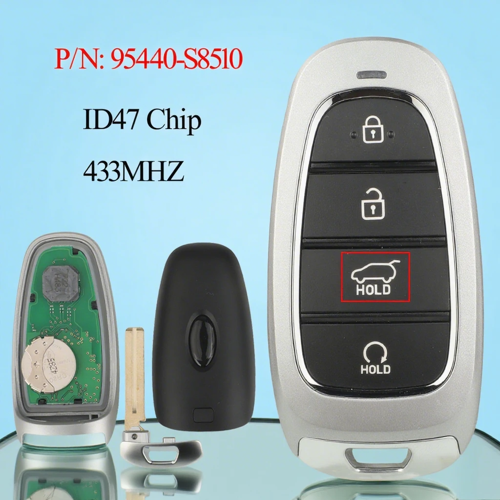 jingyuqin 4/7 BTN 95440-G8150/95440-S8600 433MHZ ID47 Chip Remote Car Key FOB For Hyundai Sonata Nexo Grandeur Tucson Santa Fe
jingyuqin 4/7 BTN 95440-G8150/95440-S8600 433MHZ ID47 Chip Remote Car Key FOB For Hyundai Sonata Nexo Grandeur Tucson Santa Fe