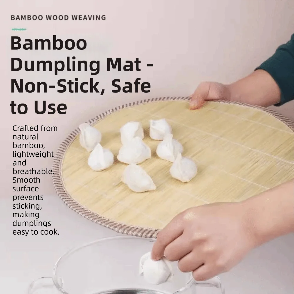 30/40/50cm Bamboo Dumpling Tray Multi-Purpose Eco-Friendly Food Storage Plate Circular Round Premium Material Dumpling Steamer
30/40/50cm Bamboo Dumpling Tray Multi-Purpose Eco-Friendly Food Storage Plate Circular Round Premium Material Dumpling Steamer