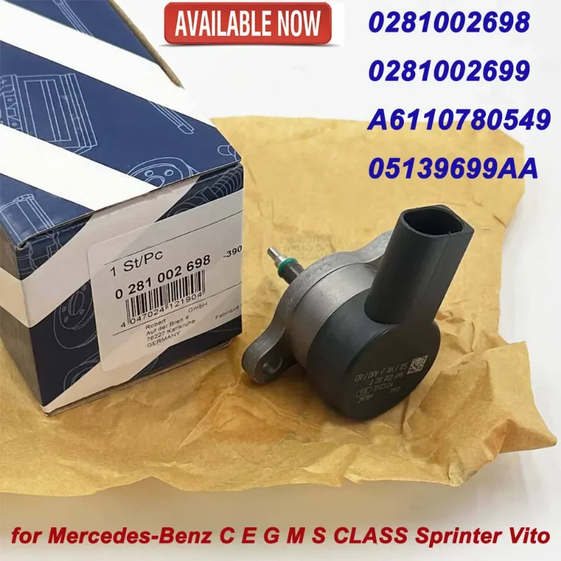 Fuel Rail Pressure Control Valve DRV 0281002698 0281002699 6110780549 A6110780549 For Mercedes-Benzz C E G M-Class Sprinter Vito
Fuel Rail Pressure Control Valve DRV 0281002698 0281002699 6110780549 A6110780549 For Mercedes-Benzz C E G M-Class Sprinter Vito