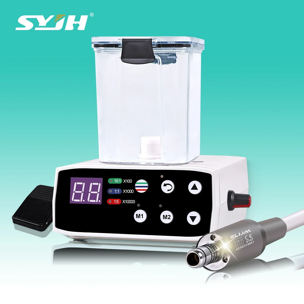 SYJH Dental Electric Micromotor Multifunctional with Water Tank Fiber Optic Handle Internal Water Spray Electric Motor Tools
SYJH Dental Electric Micromotor Multifunctional with Water Tank Fiber Optic Handle Internal Water Spray Electric Motor Tools