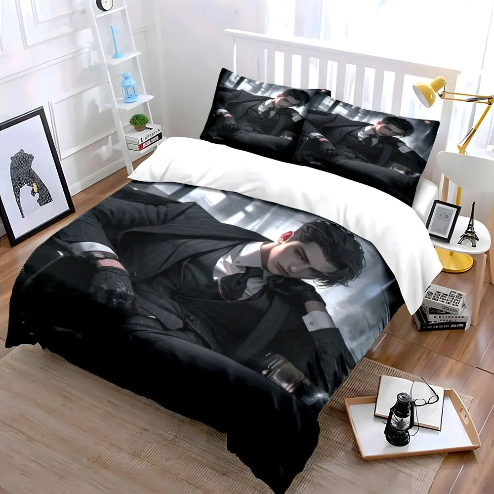 3Pcs Handsome Man Bedding Set, Anime Style Suit Gentleman Print Duvet Cover Set, great gift for family and friends
3Pcs Handsome Man Bedding Set, Anime Style Suit Gentleman Print Duvet Cover Set, great gift for family and friends