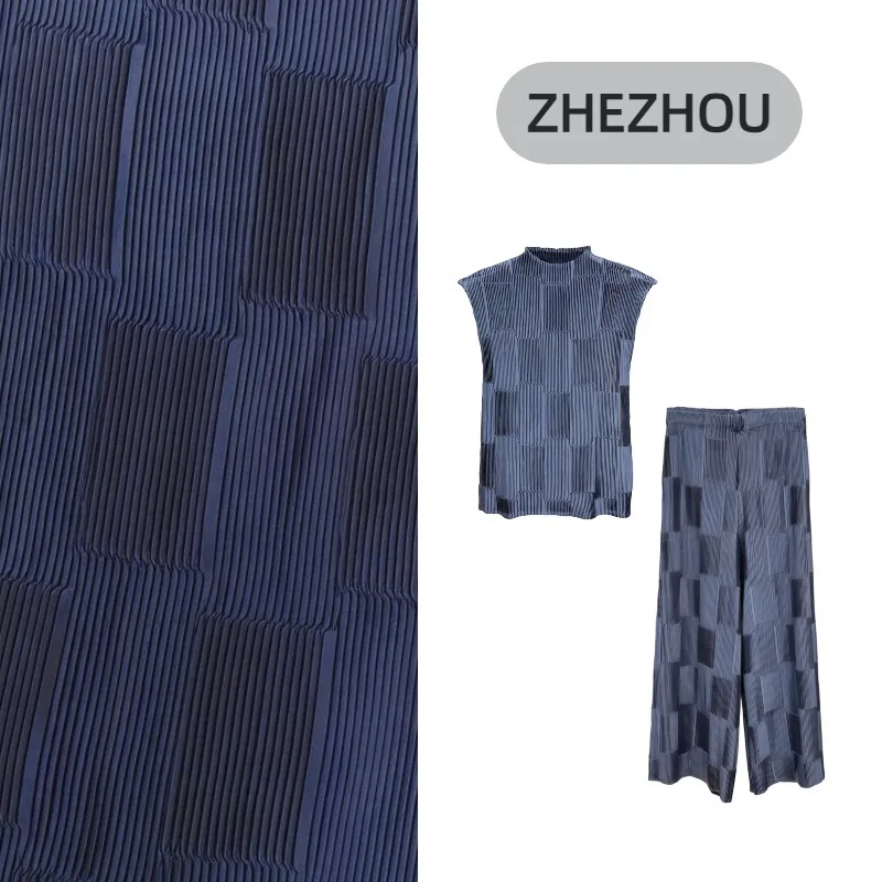 Miyake Original Pleated Pants Set 2026 Summer High-end 2-piece Plisse Simple Solid Color High Elastic Commuter Fold Set Women
Miyake Original Pleated Pants Set 2026 Summer High-end 2-piece Plisse Simple Solid Color High Elastic Commuter Fold Set Women