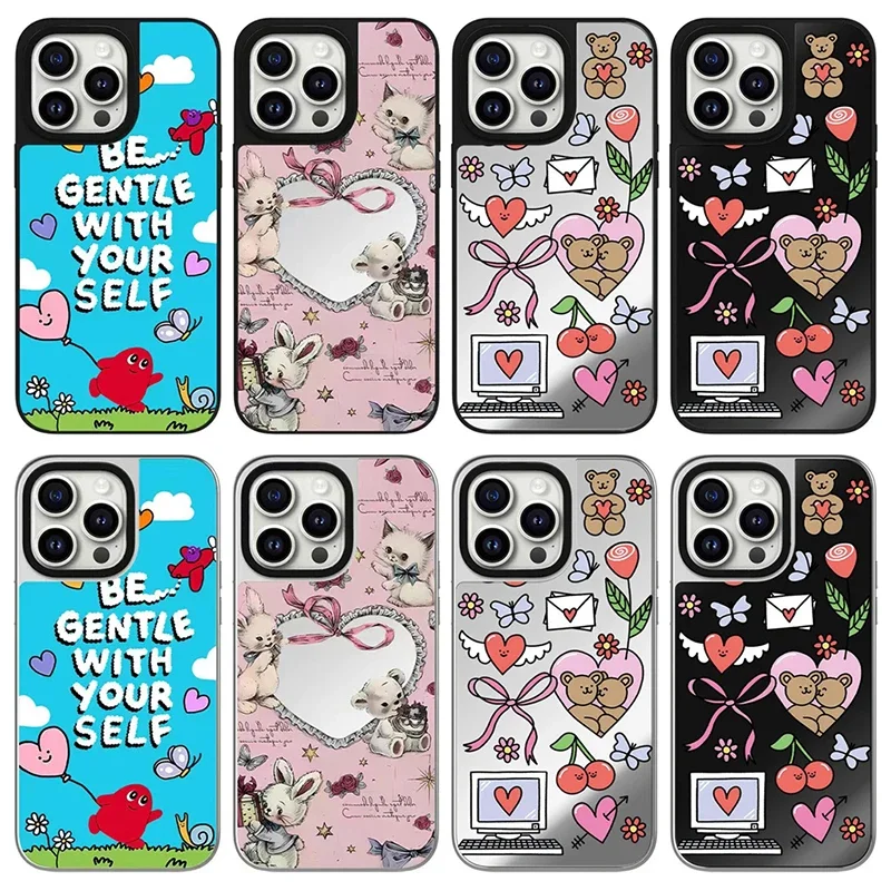 Cartoon Grassland Black Silver Border Mirror Protective iPhone Case Cover for 16 15 14 13 12 Pro Max Case
Cartoon Grassland Black Silver Border Mirror Protective iPhone Case Cover for 16 15 14 13 12 Pro Max Case
