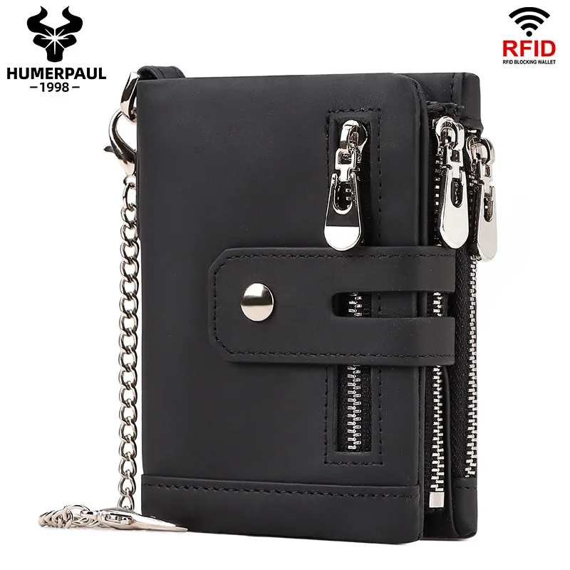 Men's RFID Blocking Genuine Leather Wallet Top Layer Cowhide Multi-Slot Card Holder Hand-Held Coin Purse Billetera Hombre Lujo
Men's RFID Blocking Genuine Leather Wallet Top Layer Cowhide Multi-Slot Card Holder Hand-Held Coin Purse Billetera Hombre Lujo