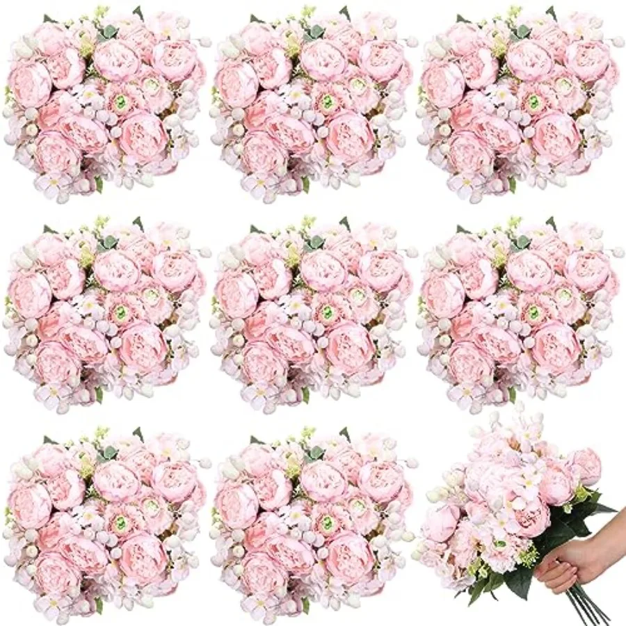 16 Bundles Artificial Peony Silk Flower Hydrangea Fake Peony Bouquet Elegant Faux Flowers with Stems for Wedding Table Centerpi
16 Bundles Artificial Peony Silk Flower Hydrangea Fake Peony Bouquet Elegant Faux Flowers with Stems for Wedding Table Centerpi