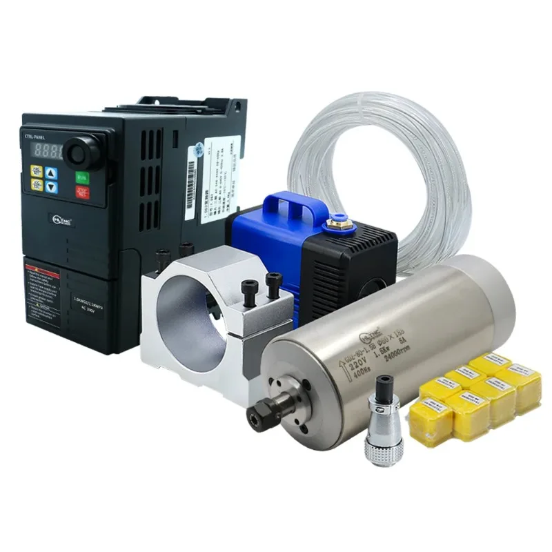 1.5KW ER11 Collet 24000RPM Water Cooling 80MM CNC 1.5KW Water Cooling Spindle and VFD Kit
1.5KW ER11 Collet 24000RPM Water Cooling 80MM CNC 1.5KW Water Cooling Spindle and VFD Kit