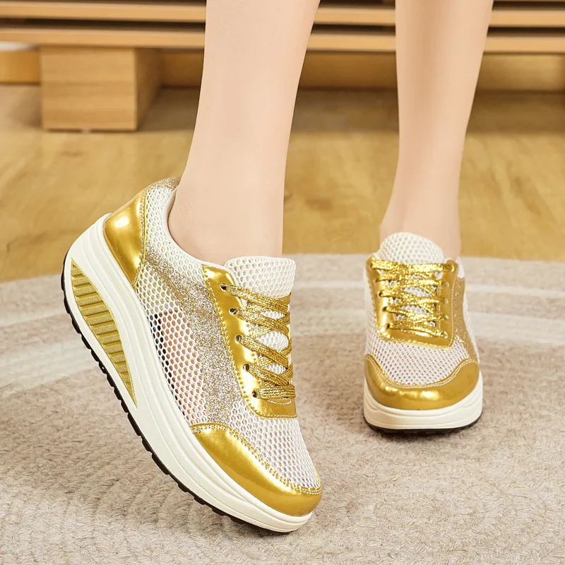 Women Breathable Mesh Sneakers Zapatos De Mujer Casual Lace-up Vulcanized Shoes Ladies Platform Wedges Tennis Shoes Plus Size 41
Women Breathable Mesh Sneakers Zapatos De Mujer Casual Lace-up Vulcanized Shoes Ladies Platform Wedges Tennis Shoes Plus Size 41