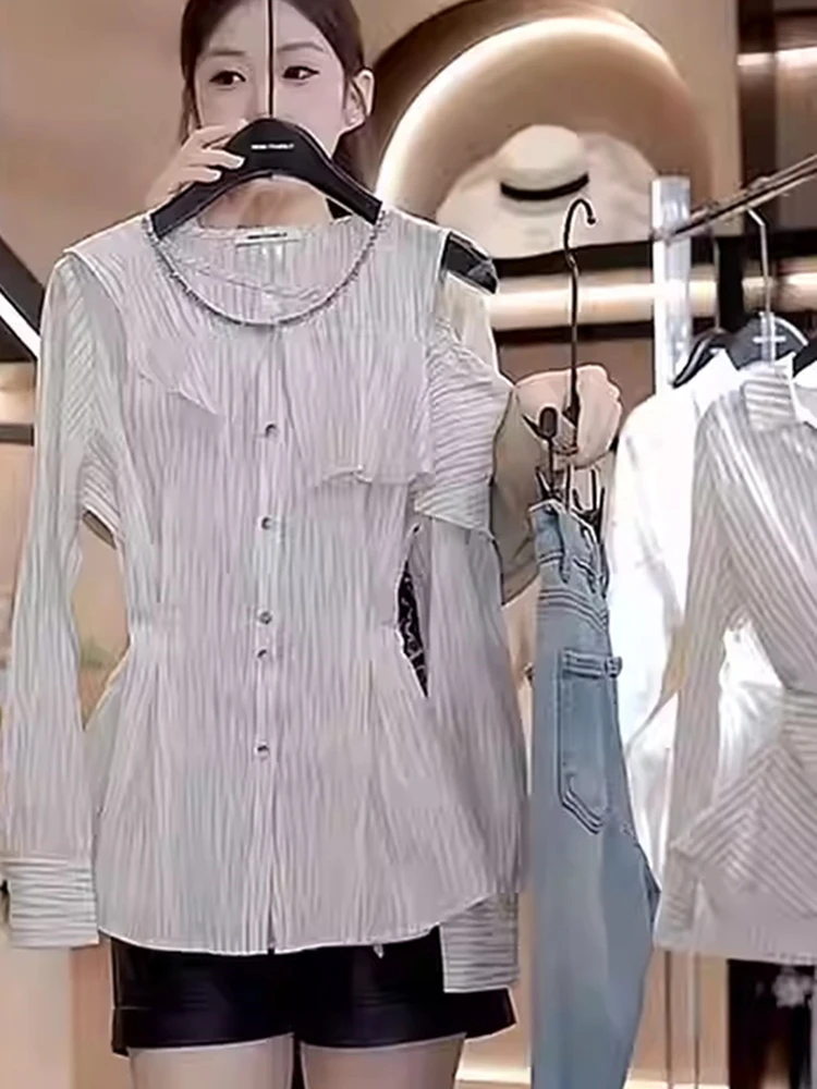 Faionable Striped oulder Bared Long Sve irt Waist Cinched Design Casual Sle Women's Premium Quali irt Autumn N...
Faionable Striped oulder Bared Long Sve irt Waist Cinched Design Casual Sle Women's Premium Quali irt Autumn N...