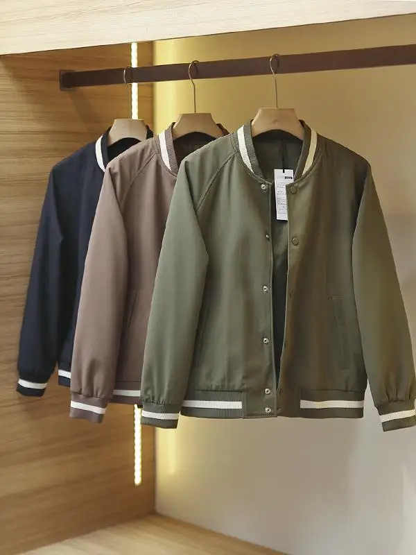 High-End Short Loose Casual Baseball Collar Men's Jacket Fashionable Spring Outerwear Polyester Fiber Standard Fit Youth Wear
High-End Short Loose Casual Baseball Collar Men's Jacket Fashionable Spring Outerwear Polyester Fiber Standard Fit Youth Wear