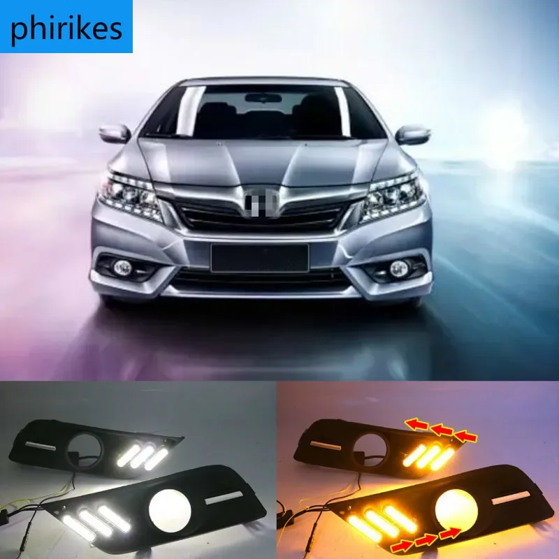 1set LED Daytime Running Light Front Bumper Turn Signal Lamps Car Fog Light Assembly For Honda CRIDER 2013-2015
1set LED Daytime Running Light Front Bumper Turn Signal Lamps Car Fog Light Assembly For Honda CRIDER 2013-2015