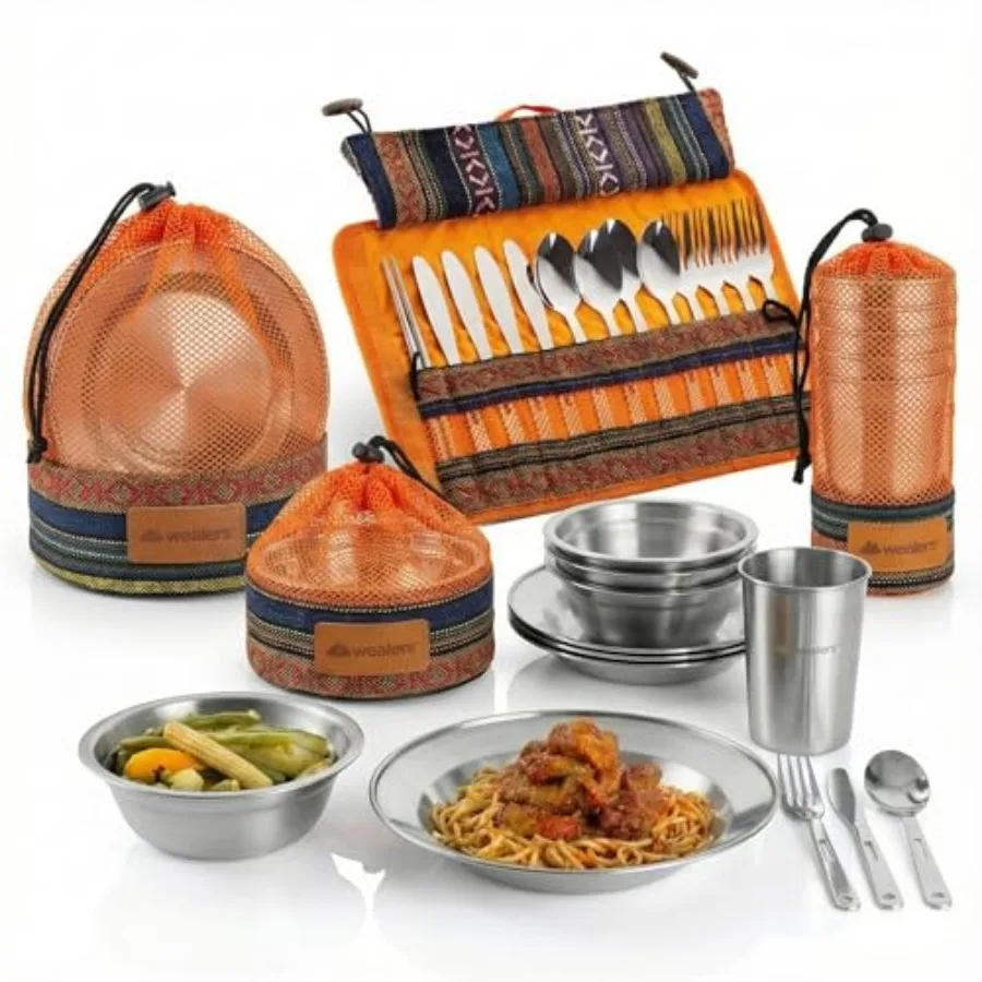 Unique Complete Messware Kit Polished Stainless Steel Dishes Set Tableware Dinnerware Camping Buffet Includes - Cups Plates Bow
Unique Complete Messware Kit Polished Stainless Steel Dishes Set Tableware Dinnerware Camping Buffet Includes - Cups Plates Bow
