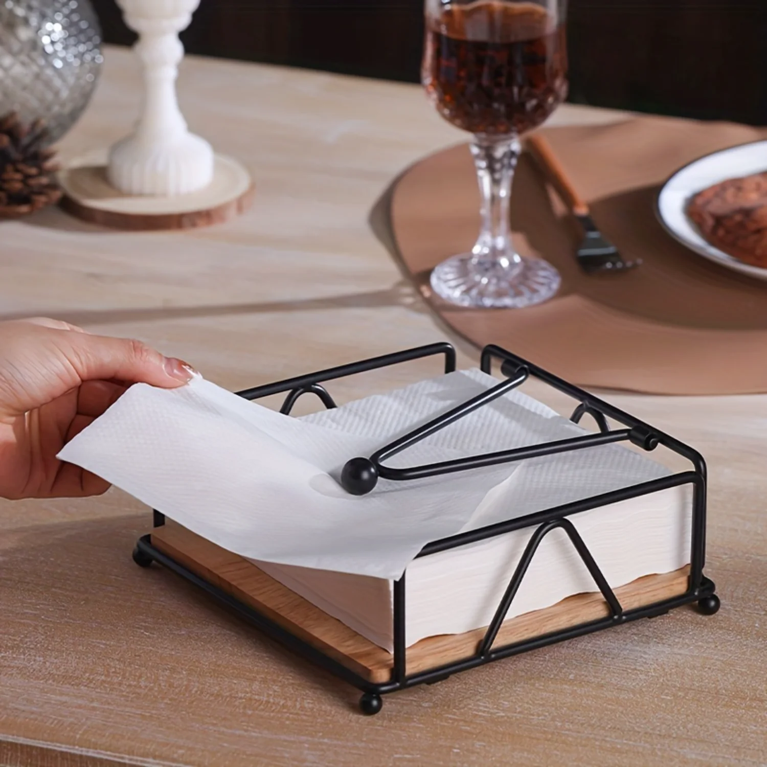Napkin Holder For Table, Wood Iron Standing Napkin Dispenser For Dining Table Farmhouse Cocktail Picnic Rustic Wood Holders Fo
Napkin Holder For Table, Wood Iron Standing Napkin Dispenser For Dining Table Farmhouse Cocktail Picnic Rustic Wood Holders Fo