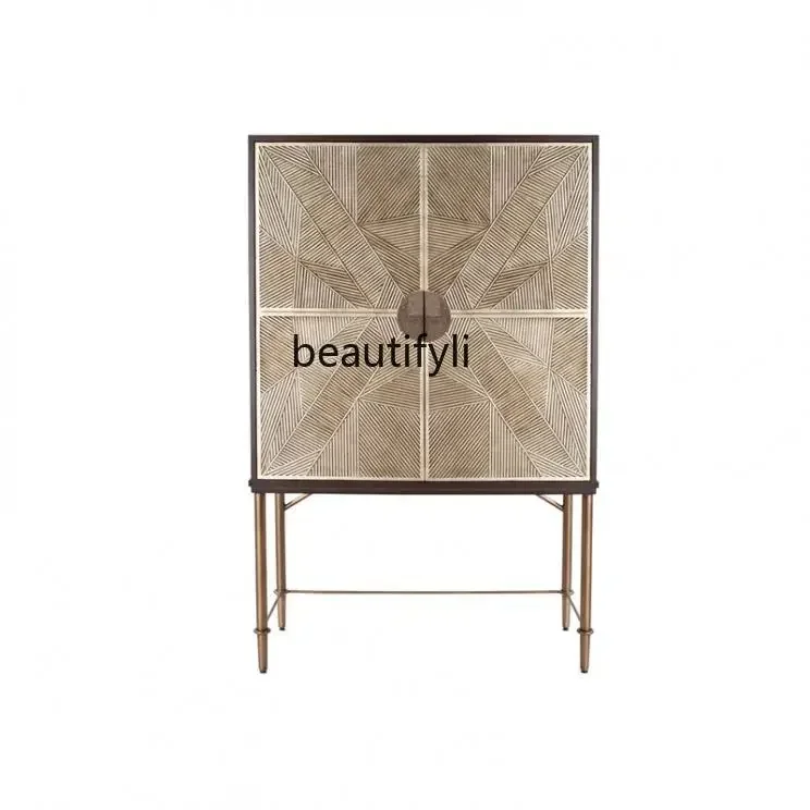 2003 Customized American stainless steel wine cabinet European neoclassical solid wood carving side cabinet
2003 Customized American stainless steel wine cabinet European neoclassical solid wood carving side cabinet