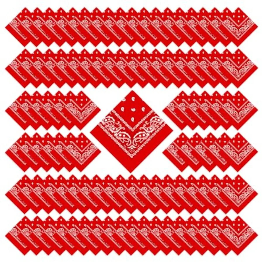 100 Pcs Bandanas Bulk Paisley Bandanas Cowboy Headband Scarf Face Mask for Men Women
100 Pcs Bandanas Bulk Paisley Bandanas Cowboy Headband Scarf Face Mask for Men Women