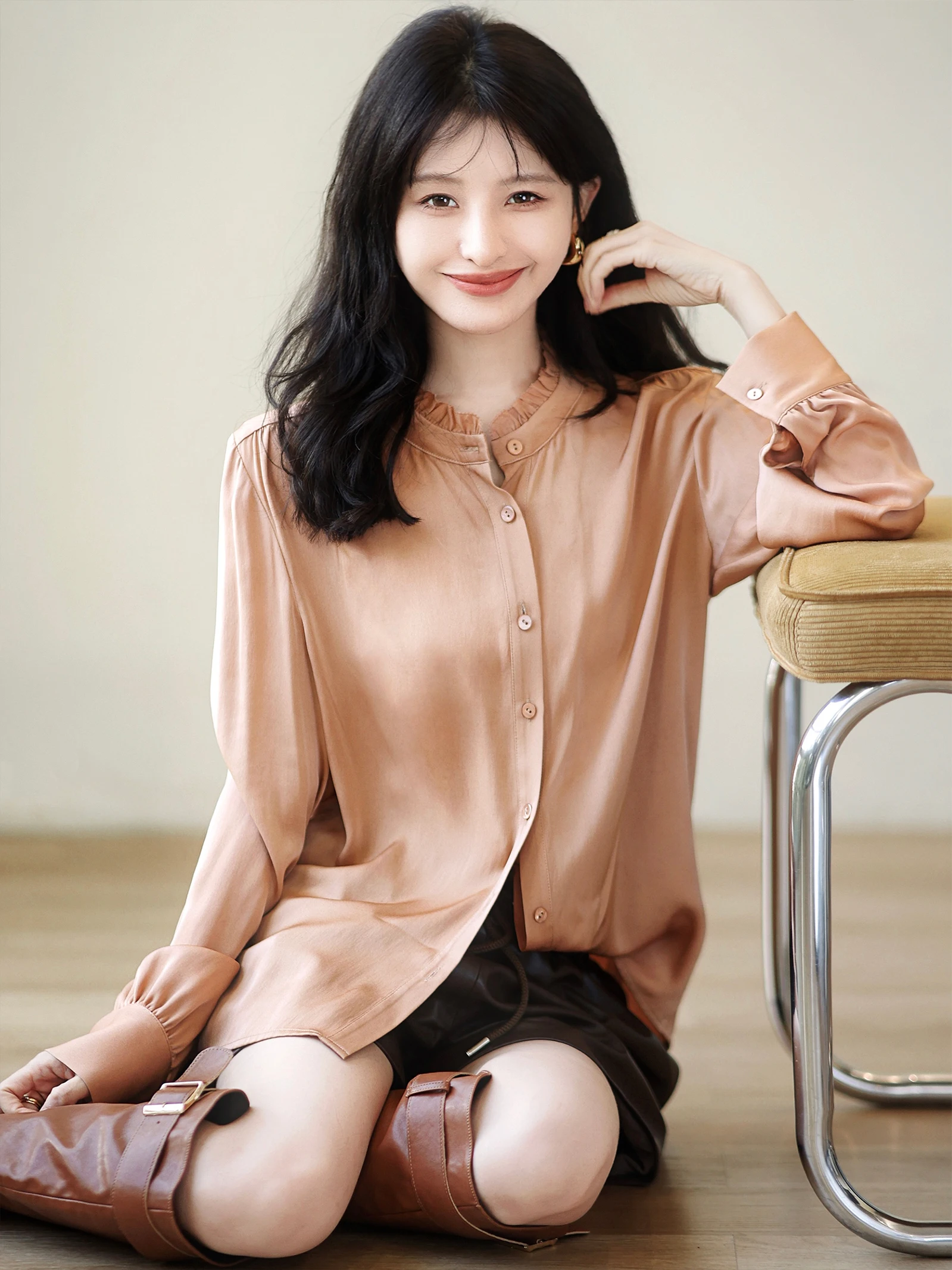 Zhaodaxi Sicily Silk irt Smooth Silky Single Item Commute Sle Long Sve Women's Faion Ele Silken Straight Tube
Zhaodaxi Sicily Silk irt Smooth Silky Single Item Commute Sle Long Sve Women's Faion Ele Silken Straight Tube