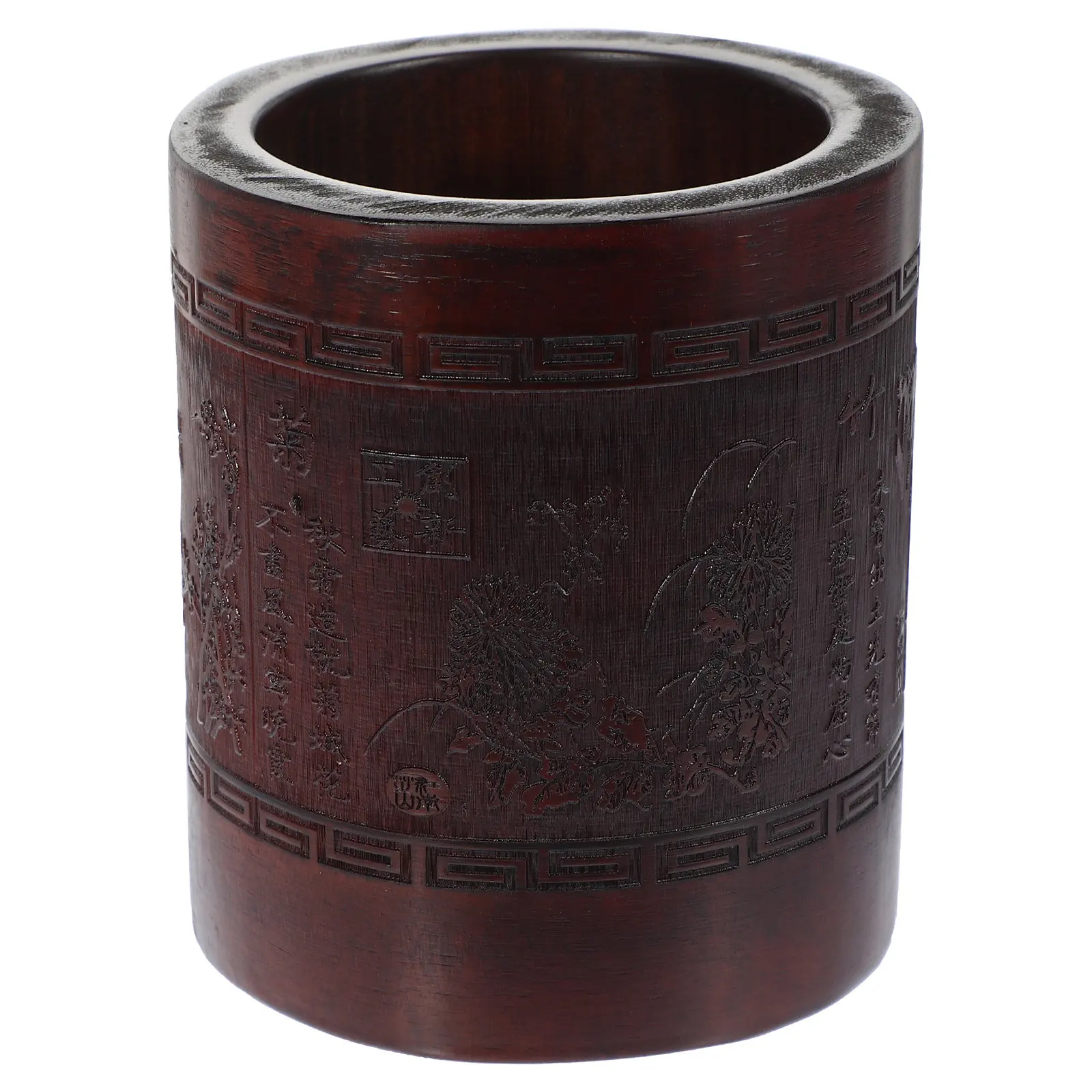 1Pcs Premium Bamboo Pen Holder Wood Grain Carved Ink Brush Holder Desktop Pen Case for Pens Pencils Cosmetics Brush Pens
1Pcs Premium Bamboo Pen Holder Wood Grain Carved Ink Brush Holder Desktop Pen Case for Pens Pencils Cosmetics Brush Pens